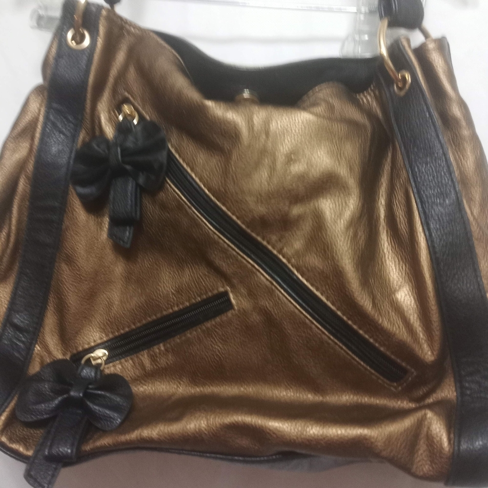 Women's handbag bronze gold
